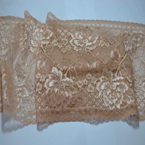 21cm2yds/lot complexion calico Hair Decoration Elastic Stretch Lace Trim wedding dress skirt lace trim 1722601