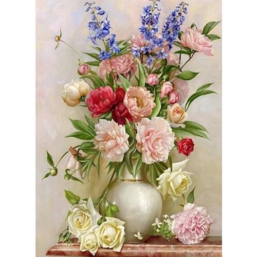 40*30cm 5D Flower Diamond Embroidery Home Livingroom Wall DIY Decorative Painting Handwork Diamond Cross Stitch Set Supplies