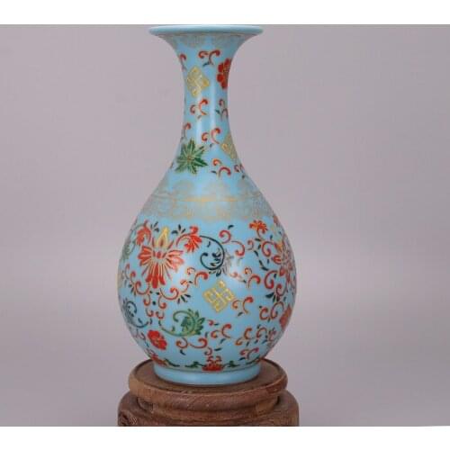 Jingdezhen Antique Enamel Vase Yongzheng Year Mark Vases antique vintage decoration