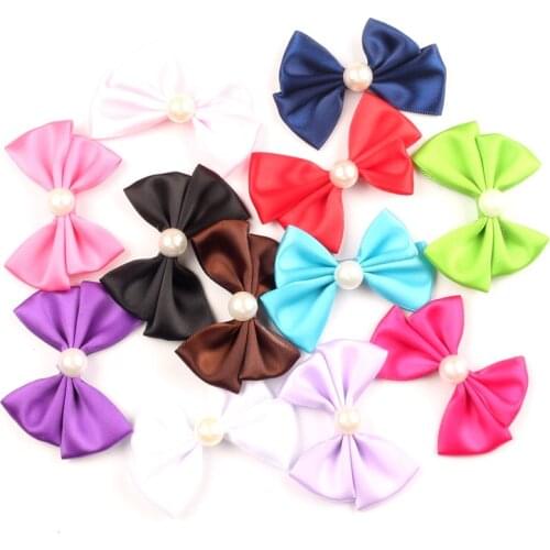 30Pcs Mixed 55X40mm Satin Ribbon Bowknot Handicrafts Sewing For Clothes Headband Riband Needlework Decoration Diy Accessories