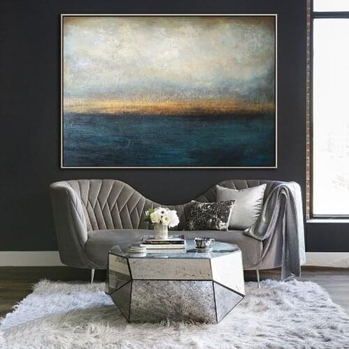 Large Size Wall Art Handmade Thick Texure Oil Painting For Living Room Corridor Decoration Art Abstract Landscape Oil Painting