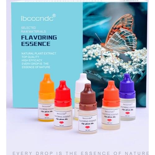 Pure Essential Oils 6pcs Natural Flavouring Fragrance Essential Oils for Lip Gloss DIY Food Grade Flavor Cosmetic Use Strawberry