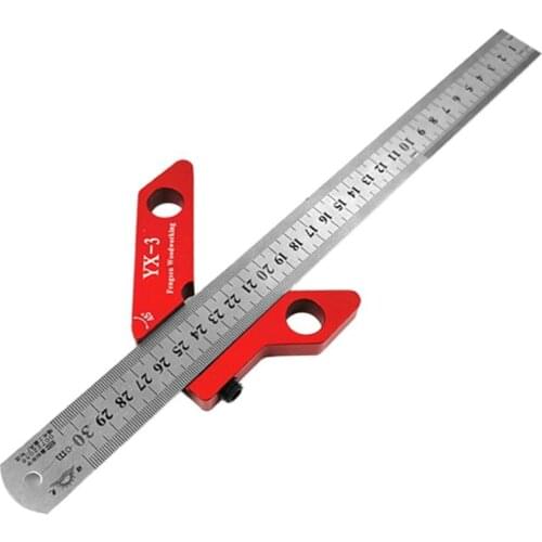 Woodworking Scriber Marking Tool Circle Center Finder 45° 90° Scribe Scribing Rule Layout Gauge 300mm