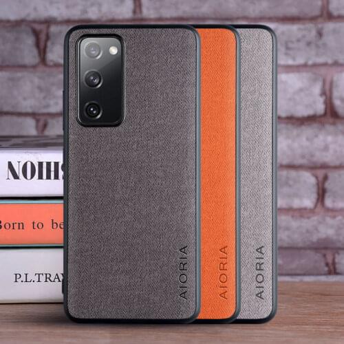 For Samsung Galaxy S20 FE 5G S20 Lite Case Soft TPU edge Hard Cloth protect back cover case for Samsung Galaxy S20 Fan Edition