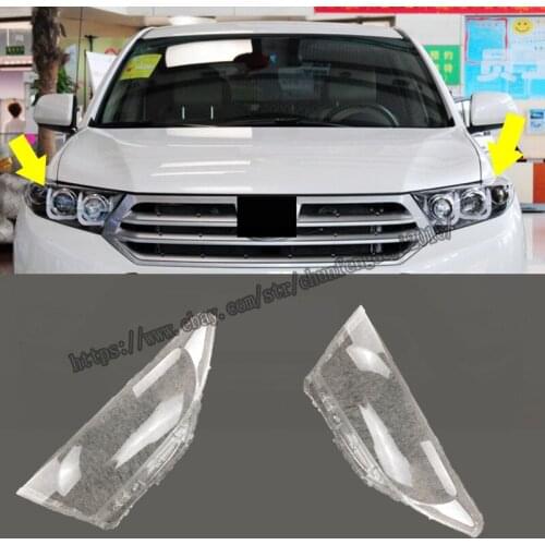 For Toyota Highlander 2012-14 Left & Right Headlamp Lens Headlight Cover Lenses Car modification accessories