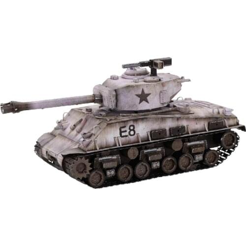 Art Model 3D Metal Puzzle SHERMAN MEDIUM TANK Model kits DIY Laser Cut Assemble Jigsaw Toy Desktop decoration GIFT For Children