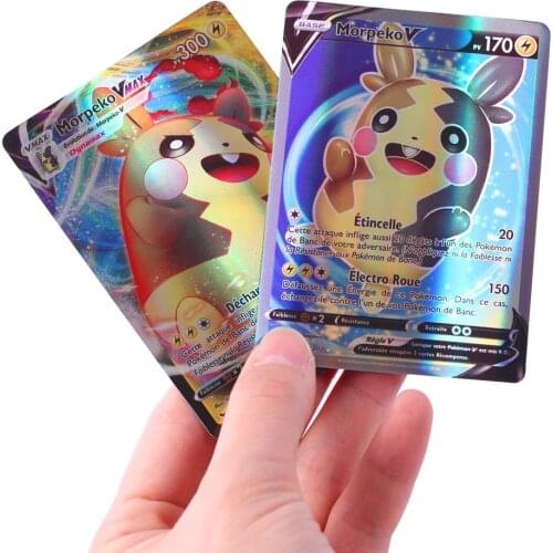 Newest French English version Pokemones Cards GX V VMAX EX MEGA shiny card collection