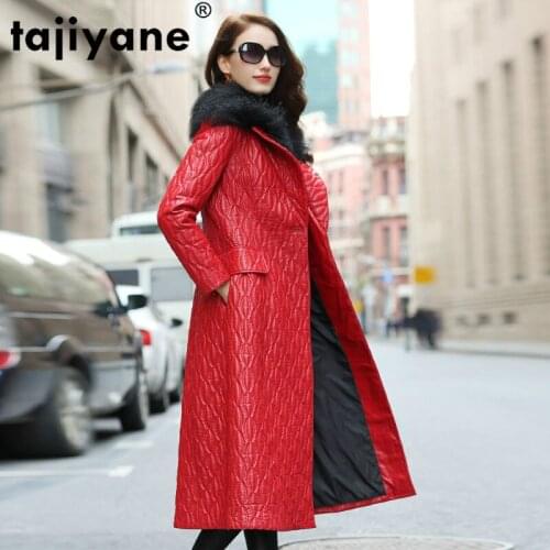 Genuine Leather Jacket Women Winter Jacket Female 100% Real Sheepskin Coat Long Natural Fur Collar Jackets Clothes Hiver 1021-9