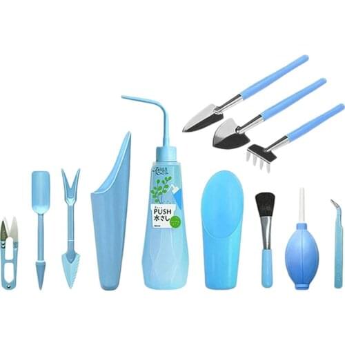 Garden Planter Kit Succulent Planting DIY Tool Set Transplant Seedling Tool Bonsai Fertilizer Drilling Transplanting 12 Pcs/set