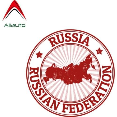 Aliauto Cool Car Sticker Russia Federation Auto Accessories PVC Decal Cover Scratches for Golf 7 Kia Sportage Opel , 13cm*13cm