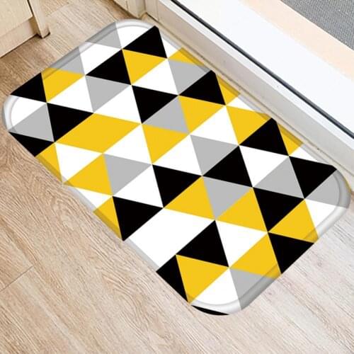 Geometric Anti-Slip Bathroom Mat Soft Skin-Friendly Multifunction Balcony Kitchen Mats Bath Floor Mat for Home