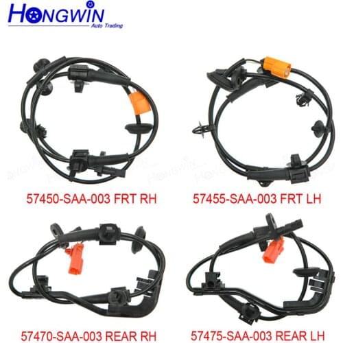 ONE Set Front Rear Left Right Wheel Speed ABS Sensor For HONDA City Saloon 00-03 FIT II 2002-2008 57470-SAA-003 57450-SAA-003