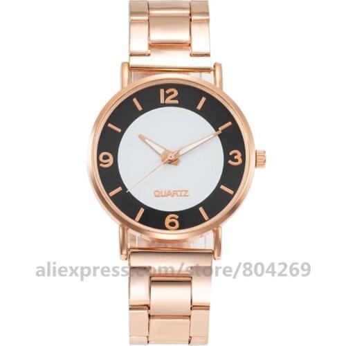 Wholesale Elegant Alloy Women Watch Quartz No Logo Band Women Dress zegarek damski A07#-8