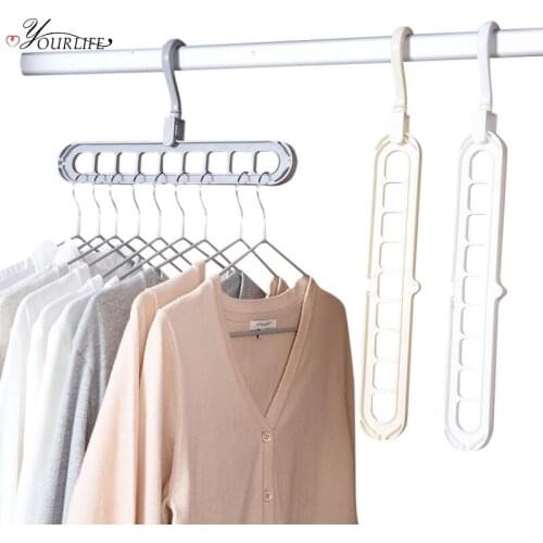 OYOURLIFE Magic Storage Organization Clothes Hanger Drying Rack Adjustable Scarf Tie Storage Racks Wardrobe Storage Hanger