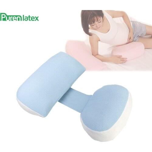 PurenLatex Pillow for Pregnant Women Pure Latex Support Waist Pad Back Cushion Female Pregnancy Pillow Protect Orthopedic Mat