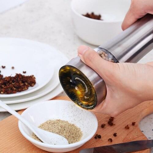 Portable Salt Pepper Grinder Manual Food Herb Grinders Spice Jar Containers Kitchen Gadgets Spice Bottles Glass Pepper Mill
