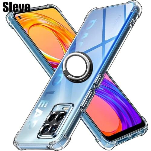 Ring Shockproof Airbag Reinforced Corner Case For Realme 8 Pro C21 C20 X7 Pro 7i Q3 Carnival GT Neo Flash C11 C12 C15