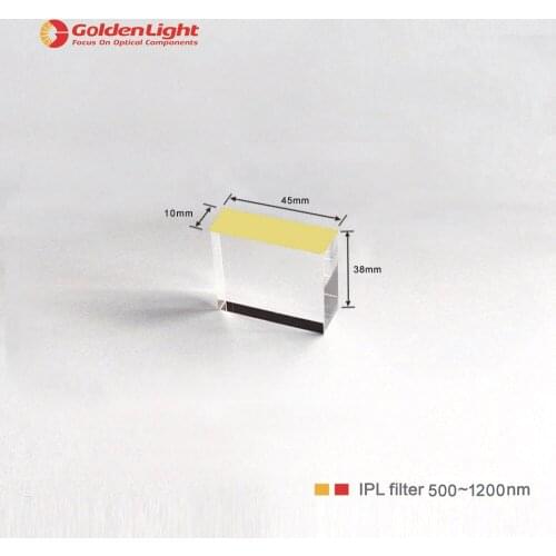 Size:45*10*38mm , spot size:45*10mm / IPL-FILTER / ipl filter glass / IPL filter shr / IPL filter crystal