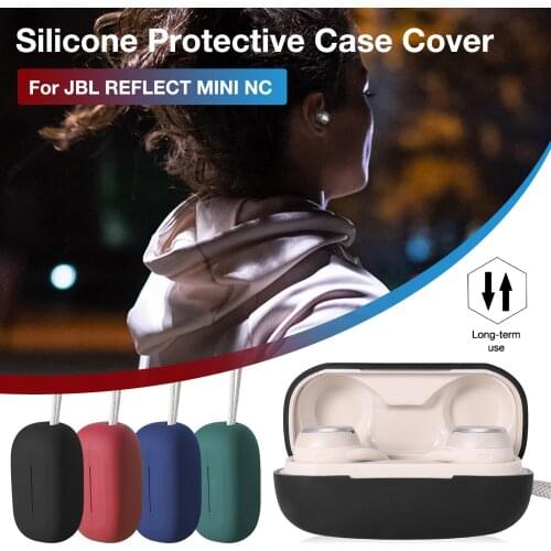 Silicone Protective Cover Shell Anti-fall Earphone Case For JBL REFLECT MINI NC Wireless Bluetooth Earphones Accessories