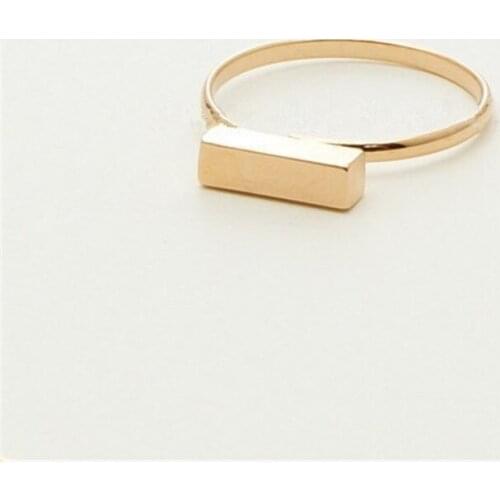 The type of bar rings -color geometric cuboid ringsleisure rings