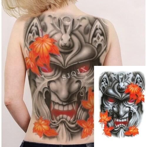 Woman full back temporary sticker tattoos Snake tiger dragon Ink color Body large waterproof tattoo Jesus back big tattoo