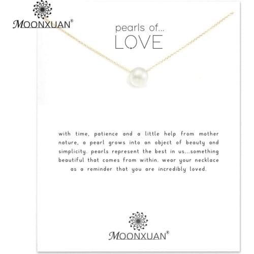 Pearl Of Love Gold Chain Necklace Women Jewelry Choker Collares De Moda 2019 Collier Collar Kolye Ketting Chains Femme Chocker