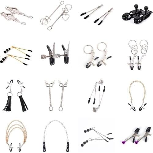 1 Pair Metal Nipple Clamps Sex Toys Nipples Clips Metal Bell Adult Games For Couples Flirt Toys Nipple Clips For Women