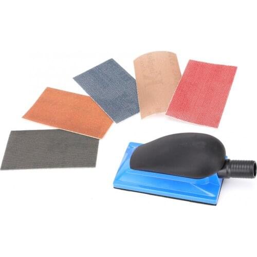 1Pcs 125x70mm/198x70mm Dust Extraction Sanding Sponge Block Hook Loop Manual Dust Free Grinding Block With 5Pcs Mesh Sandpaper