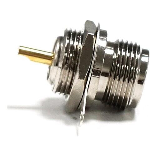 1pc N type female jack nut RF Coax Adapter convertor with solder cup Straight Solder cop Nickelplated NEW wholesale