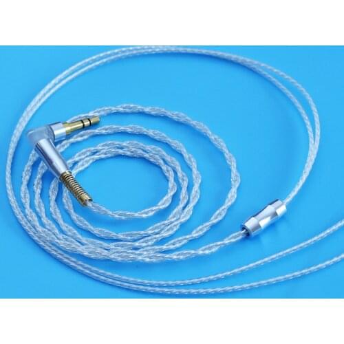 Diy earphone wire silver plated wire 1pcs