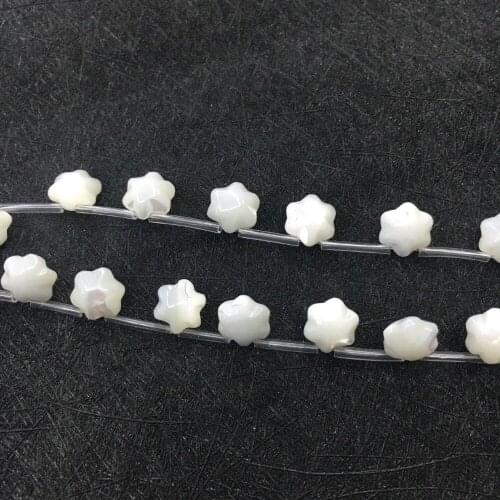 100PCS Freeshippping Special Style White Hexagon Shell Genuine Loose Mother of Pearl Beads Shell Jewellery Gift