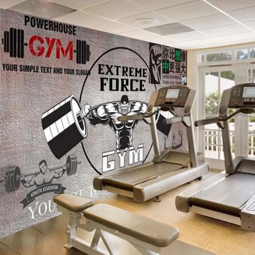 Custom Creative Fitness Bodybuilder Gorilla 3D Wall Paper Roll Gym Bedroom Background 3D Mural Wallpaper Home Decoration