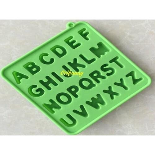 50pcs/lot Fast shipping Letters Alphabet Silicone Mold Fondant Cake Decorating Tools Chocolate Candy Moulds 16x16x2cm
