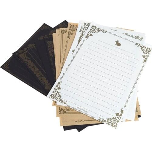 8 Sheets Vintage Retro Design Writing Stationery Paper Pad Note Letter Set D14