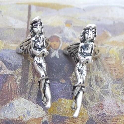 8 PCS/Lot 17mm*26mm Pendant Antique Silver Color Angel Charms For DIY Jewelry Making DIY