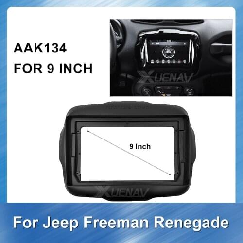 9 inch Car refitting dvd frame Car refitting frame Car Radio Fascia stereo 2Din Android for Jeep Renegade 2016 2017 2018