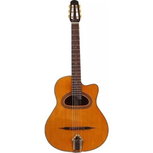 Solid wood spruce top 41 inch jango acoustic guitar high gloss 6 string folk guitar black yellow line edging with small flaw