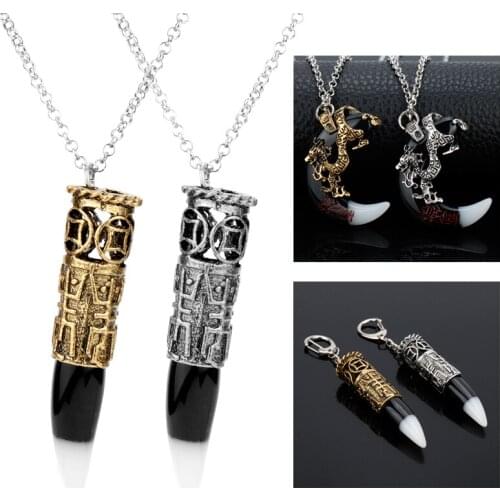 Anime Tomb Stealing Notes ZhangQiling and Wu Xie Necklace Men Women Jewelry Cosplay Accessories Steampunk Pendants&Necklaces