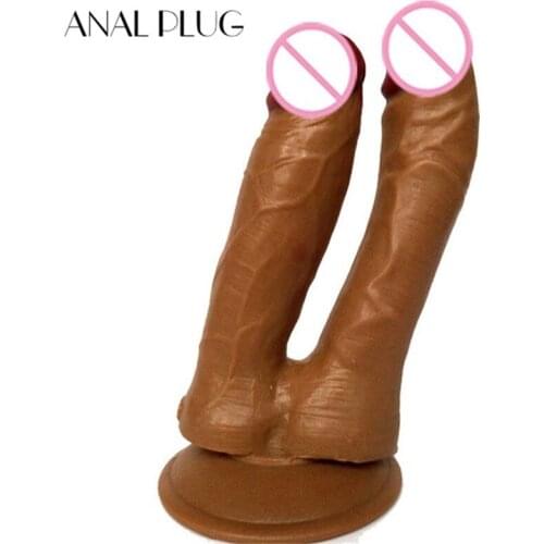 Big Dildo Double Penetration Gode Suction Cup Dildos Ventosa Consolador Mujer Doble Penetracion Sex Toys for Woman