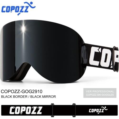 COPOZZ Brand Ski Goggles strong magnetic stability lens UV400 Anti-fog protection Skiing Snowboard Goggles for Men & Women