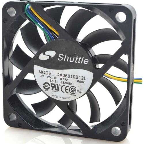 FOR Shuttle 6010 6 cm da 06010 b 12 l 12v 0.17a4 line PWM speed control/ultra thin/fan