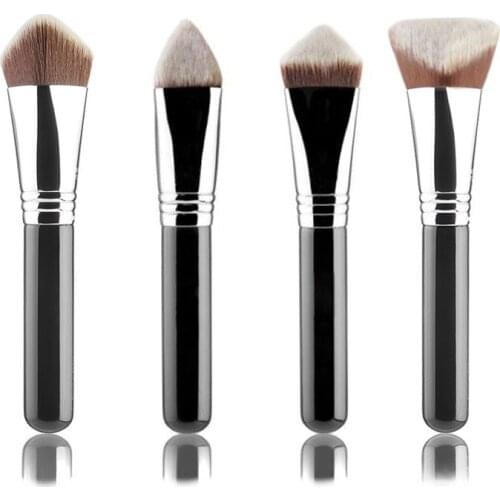 Lucky-Girls 1pcs Fashion Face Makeup Brush Shaped Creative Copper Tube Foundation Brush Professional Beauty Tools