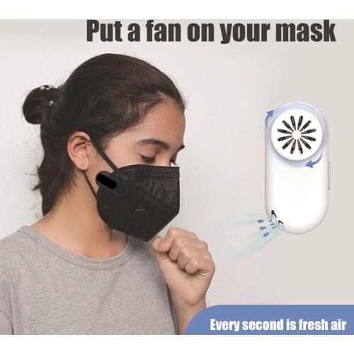 Mask Fan Face Mask Clip-On Air Filter USB Rechargeable Exhaust Mini Fans Outdoor Sports Cooling Air Ventilating Face Cover Fan