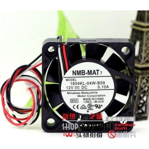 NEW NMB-MAT Minebea 1604KL-04W-B59 4010 4CM 12v 0.1A high air volume Double Ball bearing cooling fan