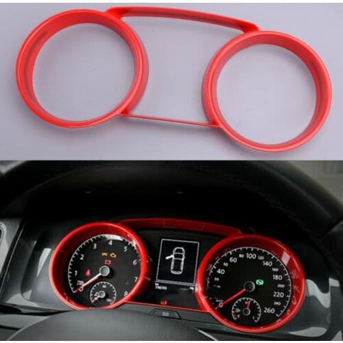 ABS Red Console Dashboard Instrument Meter Ring Frame Cover Trim Fit for VW Golf MK7 MK7.5 2015 2016 2017 2018 2019 2020