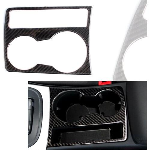Cup Holder Panel Frame Cover Trim For Audi A4 B8 A5 2009-2016 Carbon Fiber Decoration Car Accessories LHD