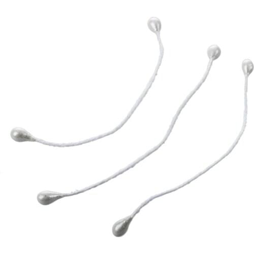 Approx. 170Pcs Pearl Double-Tipped Floral Flower Stamens for Flower Making - White