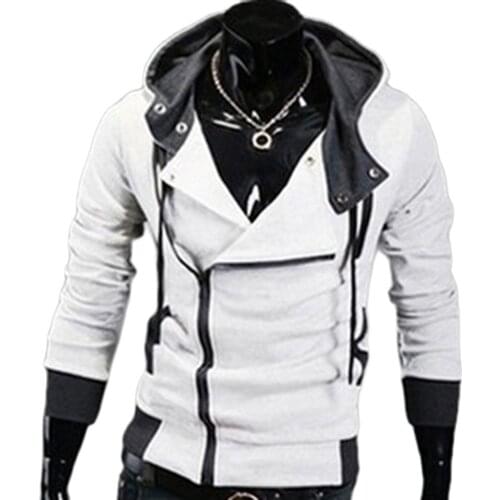 Mens Plus Size Sweatshirt Jackets Autumn Casual Fleece Coats Solid Color Mens Sportswear Stand Collar Sliming Jackets