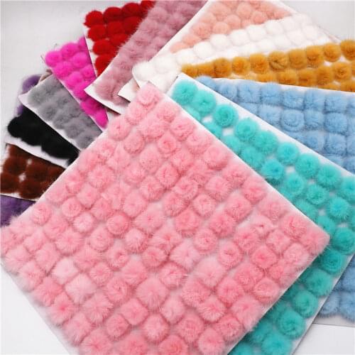 Colorful 3cm Fur Pompon mink Pompom Ball For Women Hat Fur Pom Poms for DIY Jewelry Hats Caps for Knitted Hat Cap Accessory
