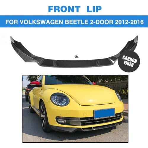 Carbon Fiber Front Bumper Lip Spoiler for Volkswagen Beetle 2 Door 2012-2016 A Sytle Car Styling FRP Unpainted